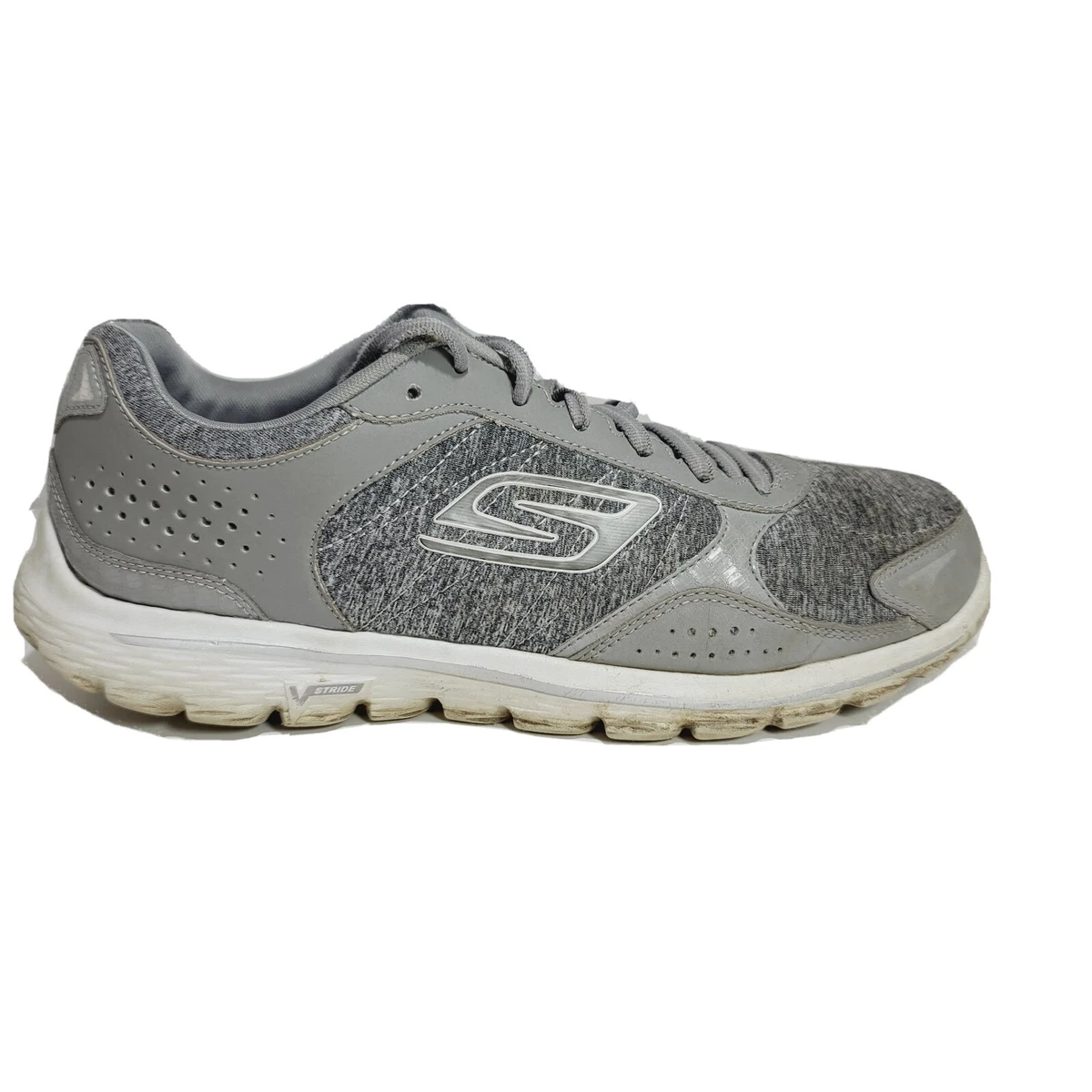 Skechers GOWalk 2 Gray Sneakers Lace Running Shoes Size 9.5 | eBay