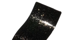 Rockstar Sparkle Clear Metallic Powder Coating 1 LB  Shown over Black