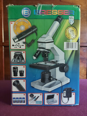 Bresser Junior Set 40x-1024x ab 8 Jahren sehr guter Zustand Schüler Mikroskop