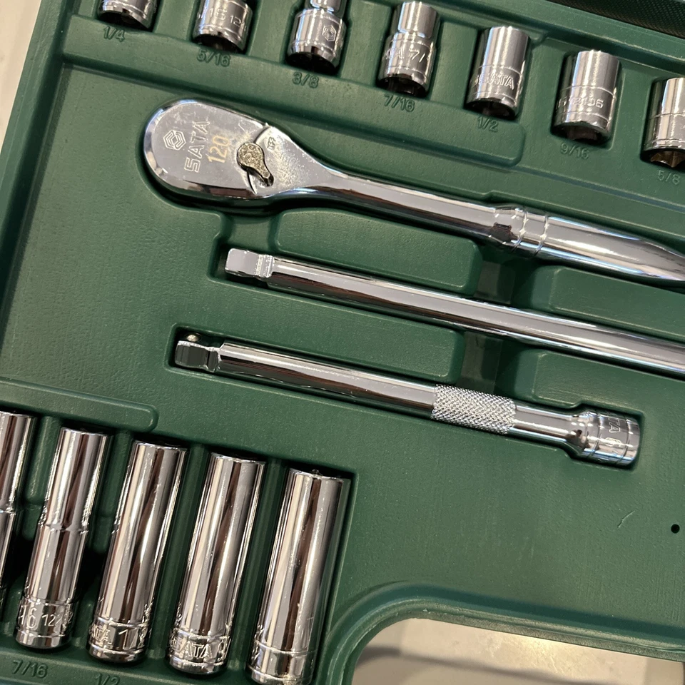 Nuevo juego de llaves de trinquete mecánico SATA 32 piezas 3/8” Drive SAE 120XP Foto 4 de 4