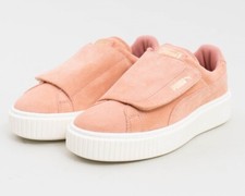 NUOVO Puma Basket Platform Sneaker Velvet Rope Creeper Cameo Rosa W US5,5/35,5 EUR