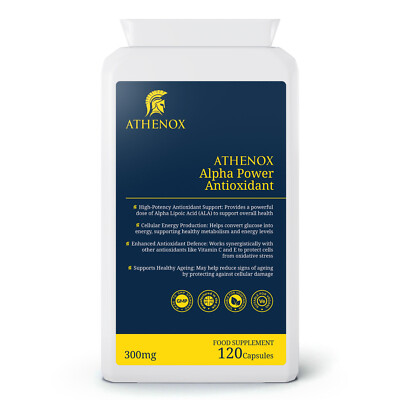 300mg Alpha Power Antioxidans | 120 Kapseln | Hochpotenz | Gesundes Altern