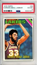 1975 Topps KAREEM ABDUL-JABBAR #90 PSA 6 Nice LAKERS RC 📈 GOAT HOF SHOWTIME MVP