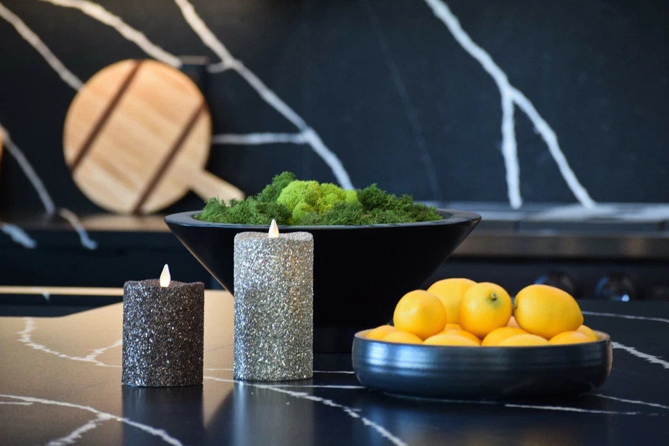 1-я золотая блестящая беспламенная свеча Hoogalife, настоящий воск, 3D движущийся фитиль, светодиод (5 дюймов + 7 дюймов) - Изображение 4 из 4