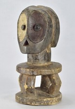 Raro Kalunga Kisumbi BEMBE figura de dos cabezas Janus arte tribal africano MC 1880