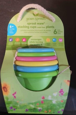 Green Sprouts Sprout Ware Stacking Cups Made From Plants Whole Learning Baby Toy