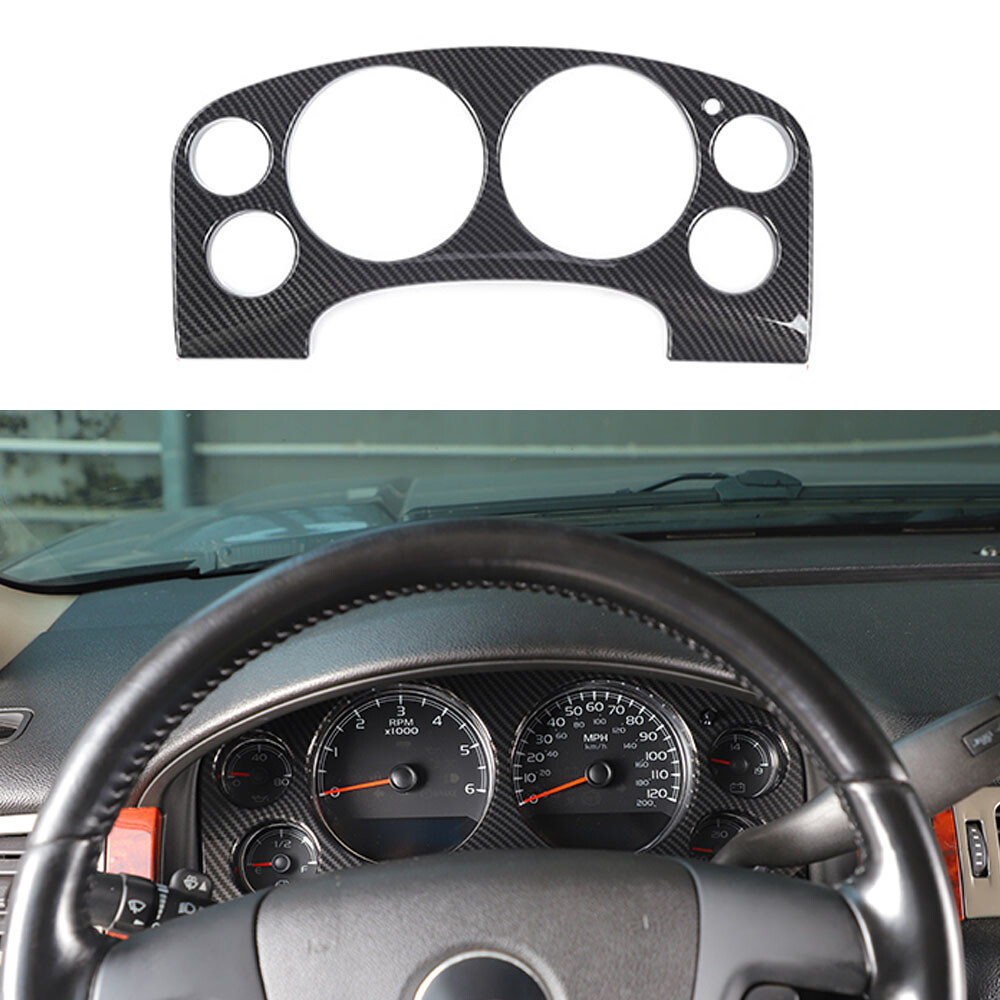 Carbon Fiber Plastic Dashboard Speed Cover Trim For Chevy Suburban SIERRA 07-13