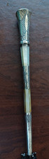 Antique Sterling Silver 925 Fine, Mother Of Pearl Victorian Umbrella Handle
