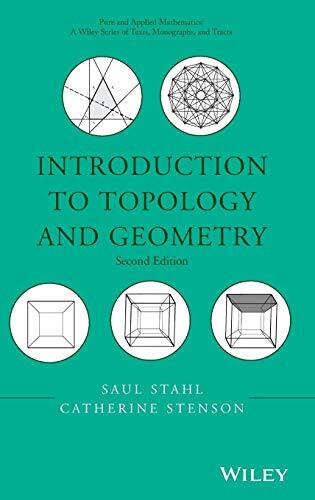 Introduction to Topology and Geometry (Pure and, Stahl, Stenson Hardcover^+