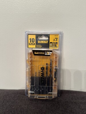 DEWALT Dril Bit Set Black and Gold Drill Bit Set 10-Piece (DWA1180)