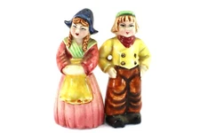 Salt and Pepper Shaker Set DUTCH BOY & GIRL Ceramic Japan Vintage