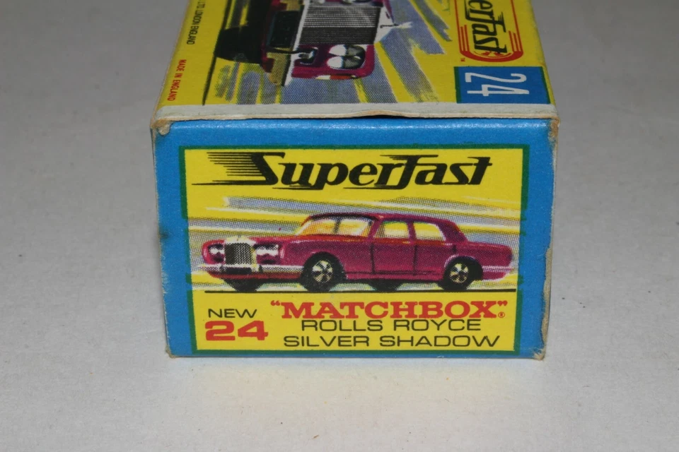 MATCHBOX LESNEY SUPERFAST #24 ROLLS ROYCE SILVER SHADOW, THIN WHEELS, BOXED - Image 4 of 4