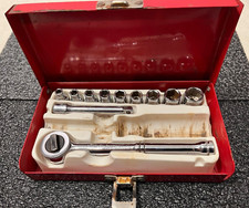 Vintage Stanley Professional 11 Piece 1/4" Drive 6 Point Socket Set Made In USA
