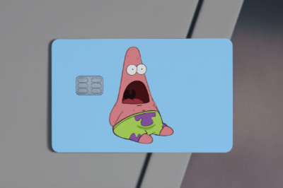 Überrascht Patrick Star Meme Kreditkarte Aufkleber Skin Debit Cover Hülle