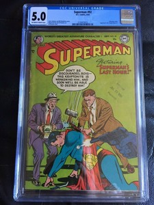 Superman 92 Cgc Vg Fn 5 0 Ow W The Impossible Headlines Scarce Ebay Superman 92 Cgc Vg Fn 5 0 Ow W The Impossible Headlines Scarce Ebay