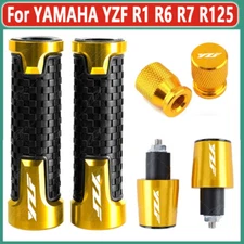 For YAMAHA YZF R1 R1M R3 R125 CNC Handlebar Grips Handle Bar End Cap Tire Valve