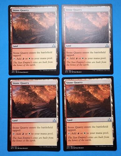 4x Stone Quarry Rivals of Ixalan Mtg Magic Gathering Card Dual Land Mana 190 - Picture 1 of 4