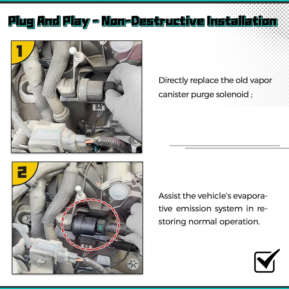 Vapor Canister Purge Valve Solenoid For Buick Cadillac GMC Chevrolet 12610560 - Image 4 of 4