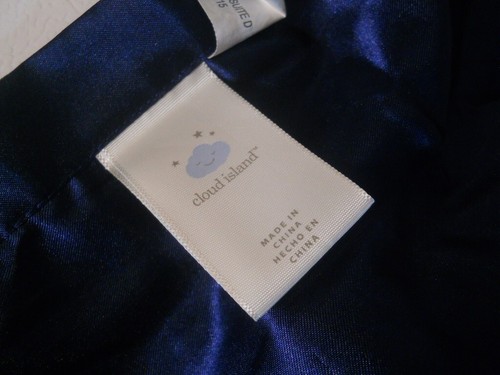 Cloud Island baby security blanket blue Whale anchors satin trim & back NEW - Picture 4 of 4