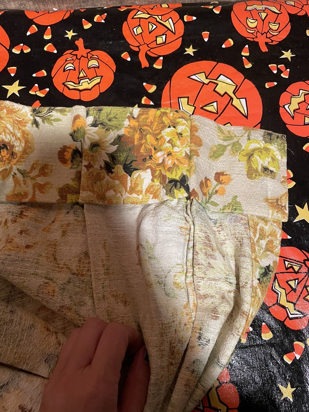 Vintage Curtains JC Penney Floral Mid Century Curtains 24" X 60" (2
