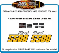 1979 Ski-doo  Blizzard 5500 Tunnel  Reproduction Decals