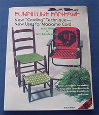 FURNITURE FAN-FARE Macrame Pattern Book FOOTBALL-CHAIRS-Foot Stools-SEAT COVERS