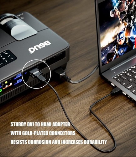 DVI to HDMI, Bidirectional DVI (DVI-D) to HDMI Male to Female Adapter - Picture 4 of 6