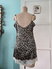 Victoria's Secret Animal Print and Ivory Lace Slip Sz L — photo 2