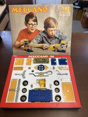 LOT DE 4 Boites meccano métal Année 1970 Boîte Bois Fabrication Maison Occasion EUR 30,00