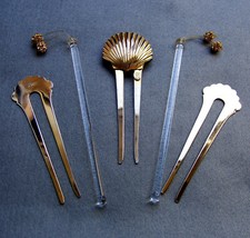 Five hair pins and hair sticks Kirks Folly 1980s NO US IMPORT FEES