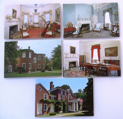 Postkarten Lot 5 x WASHINGTON DC Dumbarton House Que Street Postcards ca. ~1975