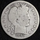 1895 Silver Barber Half Dollar GOOD FREE SHIPPING