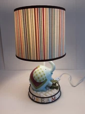 Kids Line Elephant Nursery Table Lamp E Is For Elephant With Shade