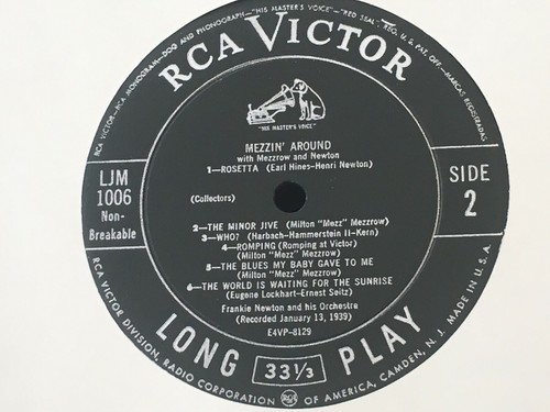 MEZZ MEZZROW | FRANKIE NEWTON - Mezzin' Around ~ RCA 1006 {dg orig} - RARE - Imagen 7 de 7