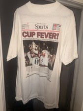 Vintage 1996 Colorado Avalanche Joe Sic T-Shirt Xl Newspaper Clipping