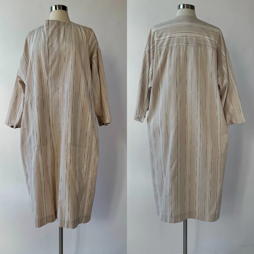 Vestido recto vintage de algodón Issey Miyake Plantation años 80 talla grande S Foto 2 de 4