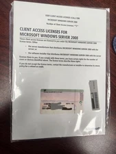 Windows Server 2008 5 User CAL License 468751-B21 R18-02503 Client Access Key