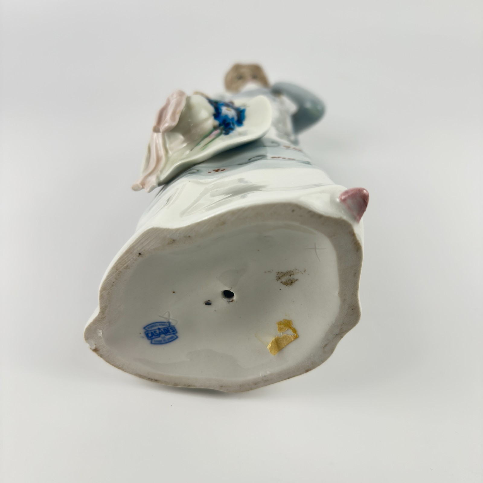 Casades - Porcelain Figurine Lady With Floral Hat - 12.5” Tall - Made In Spain image 7