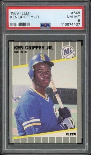 1989 Fleer Ken Griffey Jr. RC #548 PSA 8 NM-MT HOF Seattle Mariners