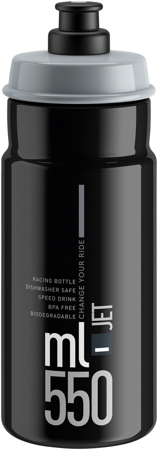 Велосипедная бутылка для воды Elite SRL Jet, не содержащая бисфенола А, 550 мл, из прочного пластика, пригодная для компостирования