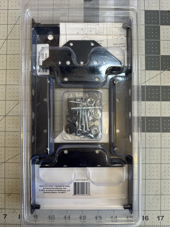 Architectural Mailboxes 7540B-10 Mailbox Adapter Plate 4" x 4" Black - Image 2 of 4