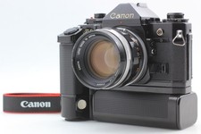  Exc 4  Canon A-1 A1 Film camera New FD 50mm f1.4 Lens Motor Drive MA JAPAN