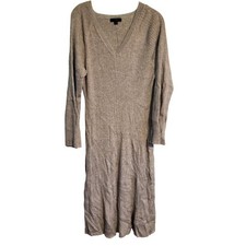 J. Crew Gray V Neck Sweater Dress Women's Size Medium