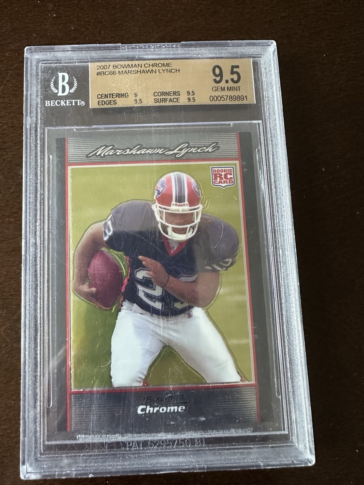 2007 Bowman Chrome - Marshawn Lynch #BC66 (RC) BGS 9.5