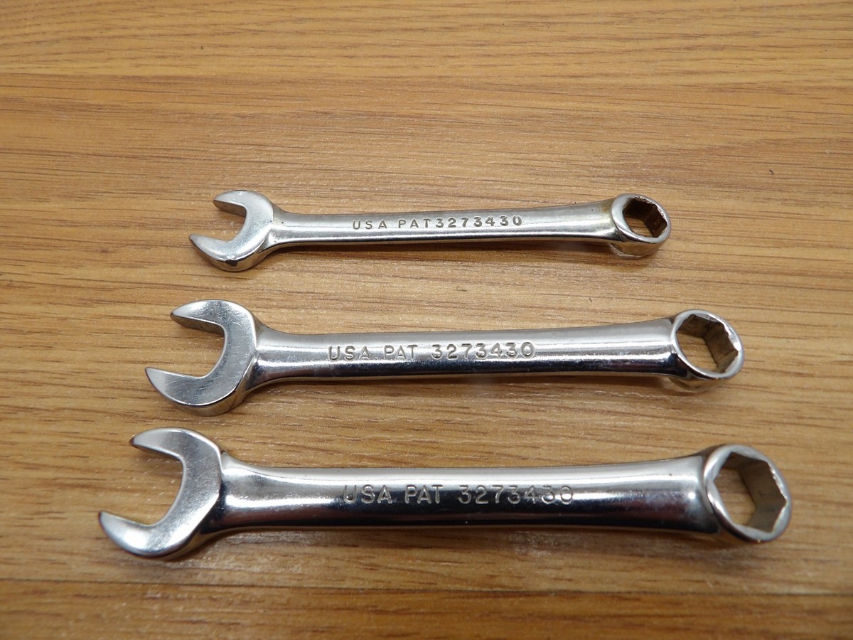 3 Snap-on Midget Combination Wrenches 11/32