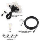Yescom 200Ft Commercial Outdoor String Lights w/ 59Ft Steel Cable IP44 UL Listed — photo 8