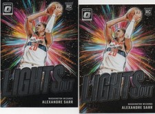 2024-25 Donruss Optic - Lights Out - Alexandre Sarr (TWO ROOKIE CARDS)