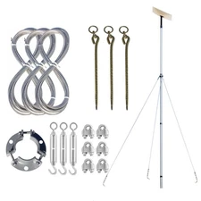 Starlink Pole and Flagpole Guy Lines Kit fits 1.5"-1.8" O.D.Diameter Poles