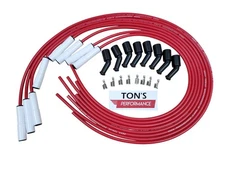 Ton's Spark Plug Wires CERAMIC UNIVERSAL LENGTH 180° boot LS 4.8 5.3 6.0L Red