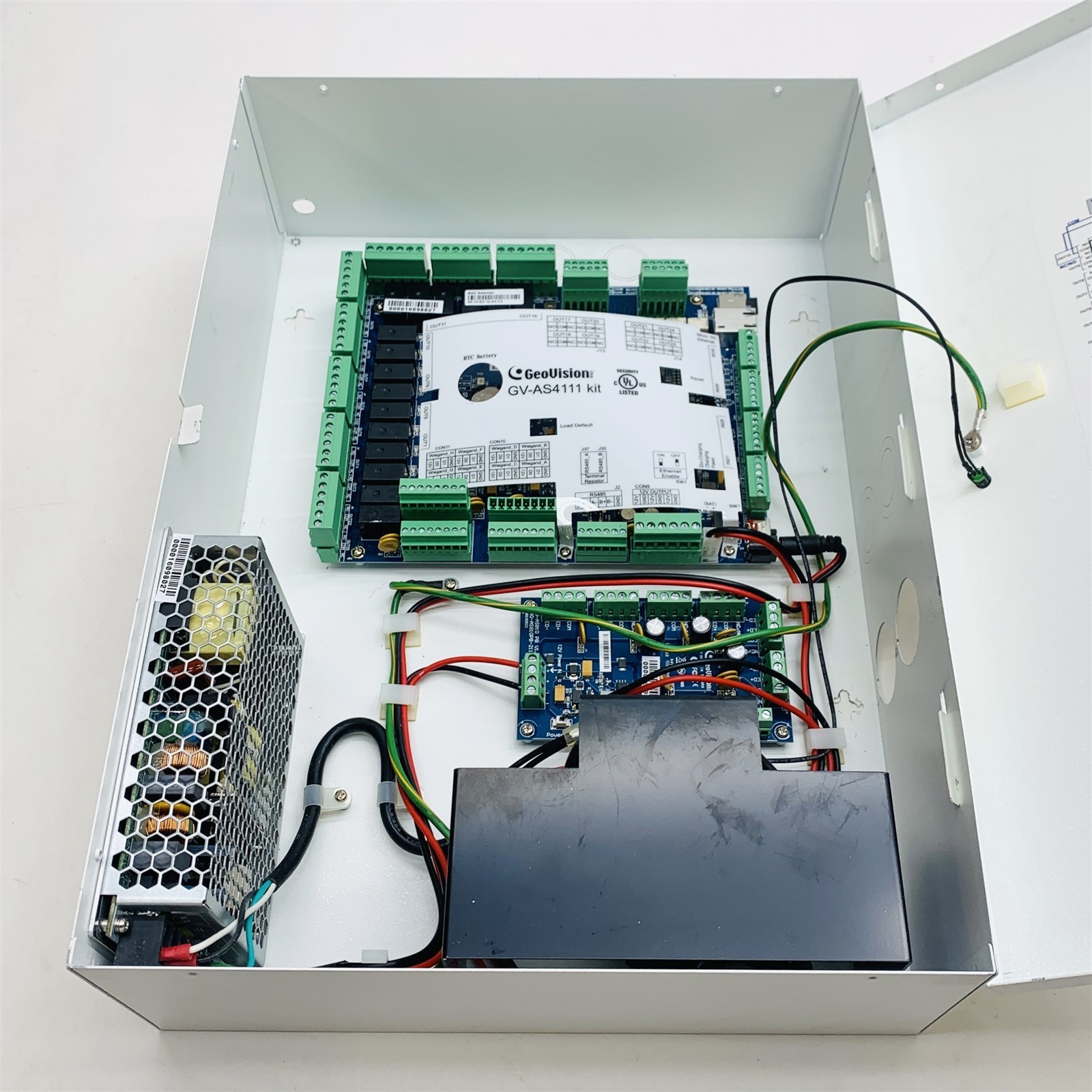 Geovision GV-AS4111 IP 4-Door Wiegand RS-485 Access Control Panel with Enclosure